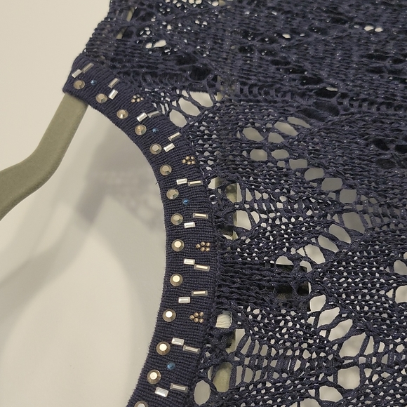 WHBM Navy Shimmer sweater - Picture 1 of 5